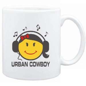 Mug White  Urban Cowboy   female smiley  Music Sports 