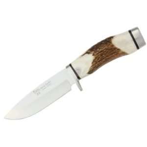   Hunters Fixed Blade Knife with Genuine Stag Handle and Finger Guard