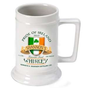   Personalized 16 oz. Irish Whiskey Beer Stein