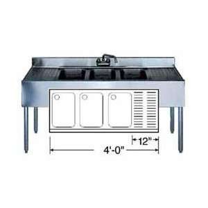 Krowne Metal 18 43L Stainless Steel Underbar Sink 3 Compartments on 