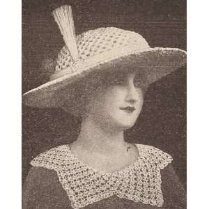 Vintage Antique Crochet Pattern to make   Sun Hat Bonnet 1915. NOT a 