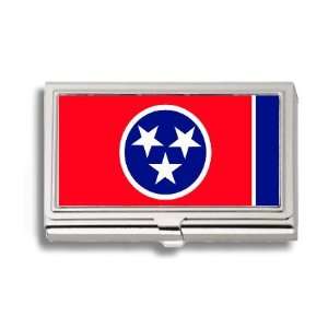  Tennessee State Flag Business Card Holder Metal Case 
