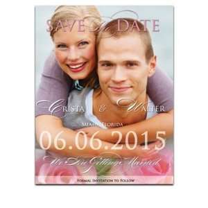  140 Save the Date Cards   Rose Pink Twins