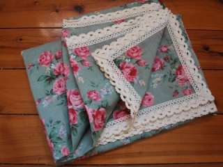 Rosary At Home Vintage Rose Cotton Table Cloth * Lace L  