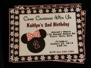 UNIQUE PERSONALIZED MINNIE MOUSE BIRTHDAY BABY SHOWER PARTY FAVOR 