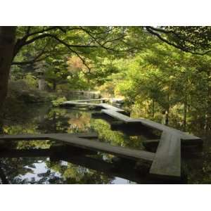  Pond and Walkway in Oyama Jinja Shrine, Kanazawa, Ishikawa 