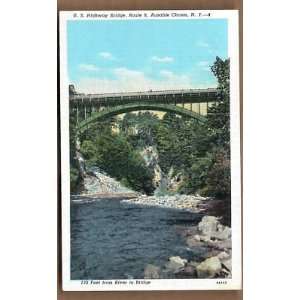    Postcard Route 9 Bridge Ausable Chasm New York 