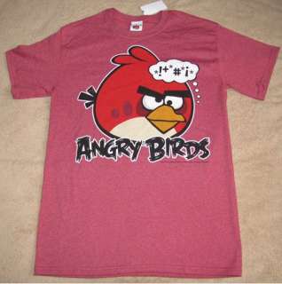ANGRY BIRDS *+*#*i* Red Adult Mens Tee T Shirt sz S  