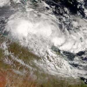  Tropical Cyclone Olga over Northeast Australia Premium 