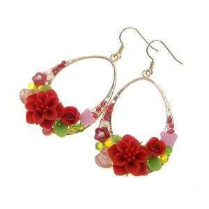 New Fashion Nickle free Polymer Clay Flower Danfle Earrings  Limited 