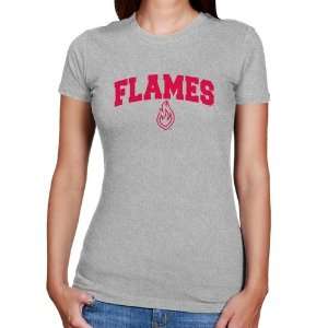  UIC Flames Ladies Ash Logo Arch T shirt