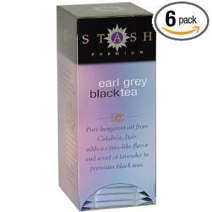 Stash Premium Earl Grey Black Tea, Tea Bags, 30 Count Boxes (Pack of 6 