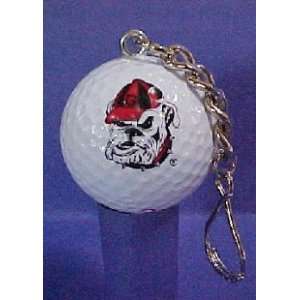University Of Georgia Logo Golf Ball Key Chain  Sports 