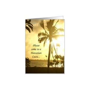 Hawaiian Luau Invitation Card