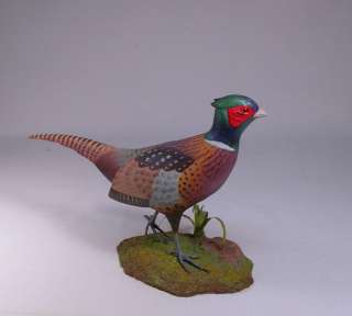 10 1/2 Ring necked Pheasant Original Carving/Birdhug  