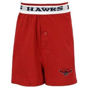 Atlanta Hawks Youth Red Solid Banded Boxer Shorts (Small)  
