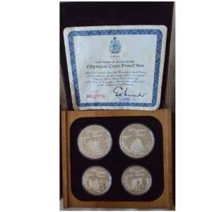  1976 Canadian Olympics Four Silver Coins (2 $10 and 2 $5 