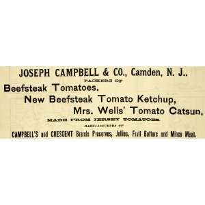   Soup Tomatoes Camden Ketchup   Original Print Ad