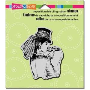  Phone Lady   Cling Rubber Stamp Arts, Crafts & Sewing