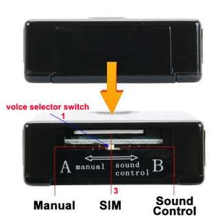 Volce selector switch; 2 Flash light; 3 SIM card socket; 4 Pick 