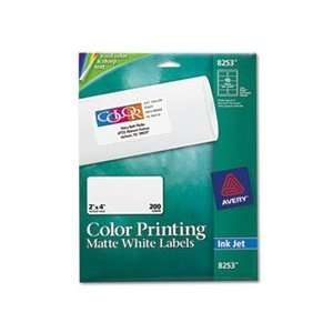 Avery® AVE 8253 INKJET LABELS FOR COLOR PRINTING, 2 X 4 