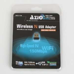  AZiO AWU111N 802.11n Wireless USB Adapter Electronics
