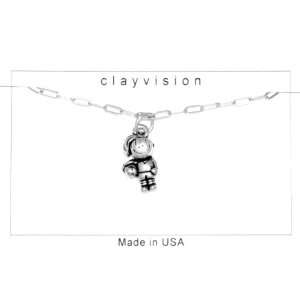  Clayvision Soccer Girl with Ball Charm Bracelet with No 