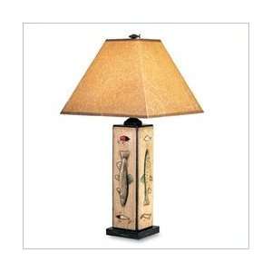 Shady Lady Rustic Living Trout Lure Table Lamp