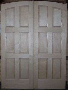   Stile & Rail 6 Panel Interior Door pair with Common Arch Top  