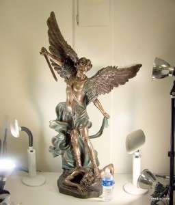 Bronze Statue Saint St Michael Archangel Protector 51  