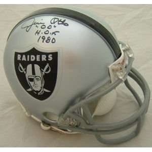  Jim Otto Signed Oakland Raiders Mini Helmet W/hof 1980 