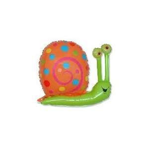   Green Head Orange Snail   Mylar Balloon Foil