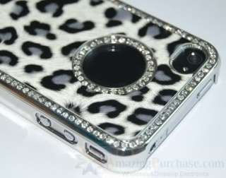 New Luxury Bling Diamond Crystal Leopard Case Back Cover For Apple 
