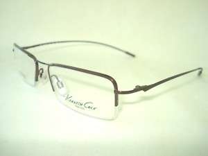 NEW KENNETH COLE KC138 BROWN STAINLESS STEEL UNISEX EYEGLASSES  