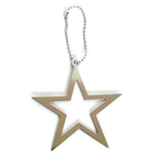 Hallmark Key Chain (Silver Metal Star) 3 x 3 or Gift Wrap Ornament 