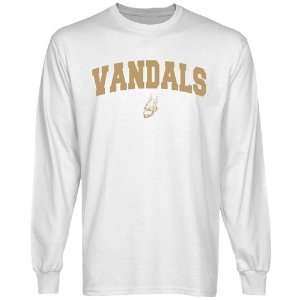 NCAA Idaho Vandals White Logo Arch Long Sleeve T shirt   