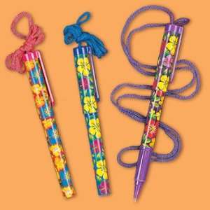  Bright Hibiscus Pen On A Rope   Basic School Supplies 