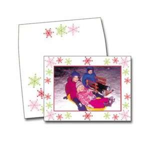  NRN RED/GREEN SNOWFLAKE Photo Cards   6 x 8   100 Cards 