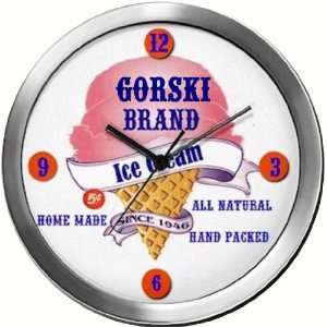  GORSKI 14 Inch Ice Cream Metal Clock Quartz Movement 