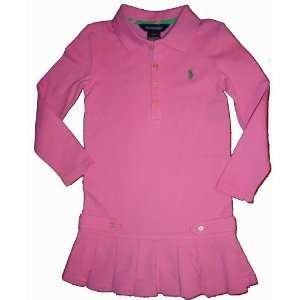  Ralph Lauren Girls Dress Size 4T Pink w/ Green Pony Baby