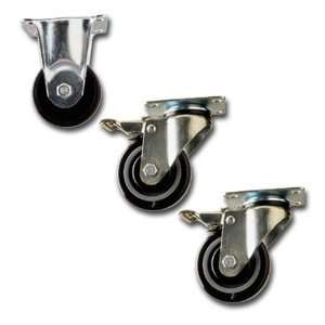 TOTAL LOCK SWIVEL AND RIGID OR STEM CASTERS HTL03 3TPR  
