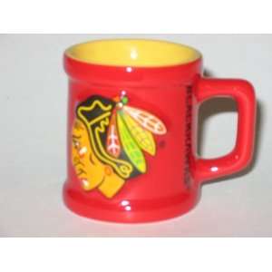   BLACKHAWKS Ceramic Sculpted (2 ounce) SHOT MUG