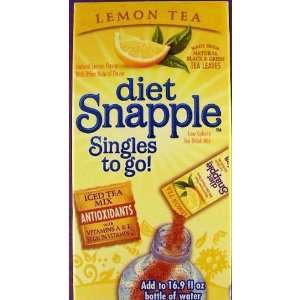 Diet Snapple Singles to Go   Lemon Tea Mix 16 Sticks  
