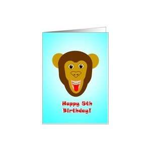     Smiling Monkey with Braces   red and blue Card Toys & Games