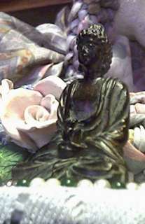 Silicone Sitting Buddha W Lotus Flower Soap Candle Mold  