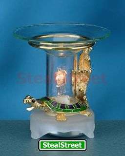 Decorative Gold Pewter Turtle Electric Oil Aromatherapy Burner  