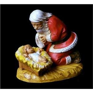  Fontanini Santa Kneeling with Baby Jesus