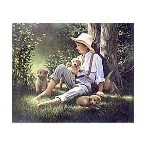  Jordy and the Pups   Unframed Print   Golden