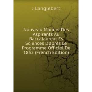  Nouveau Manuel Des Aspirants Au Baccalaureat Es Sciences D 