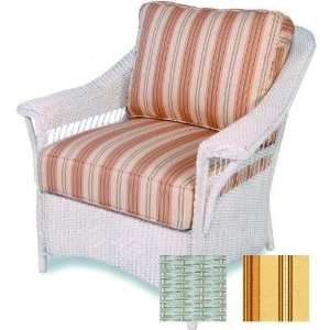   Antique White Lounge Chair With Baccio Fabric